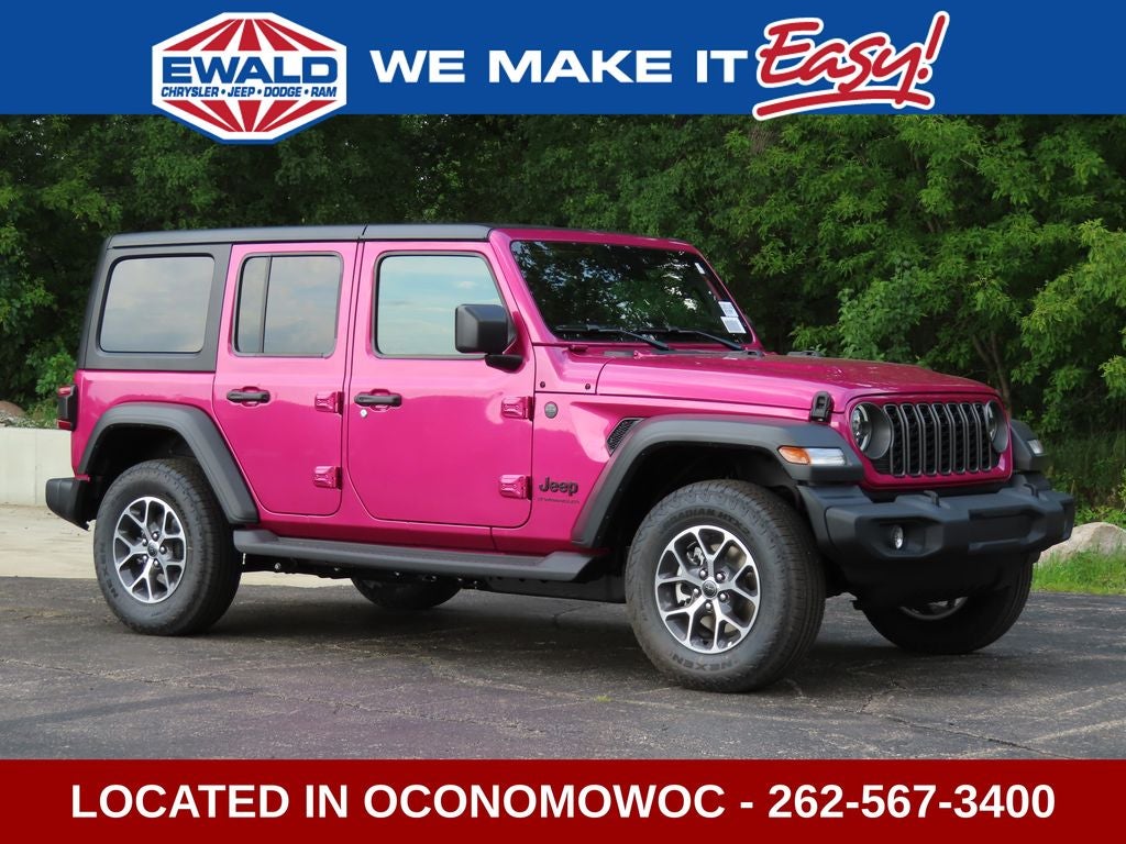 2026 Jeep Wrangler WRANGLER 4-DOOR SPORT S in Tuscadero Pearlcoat — front three-quarter view