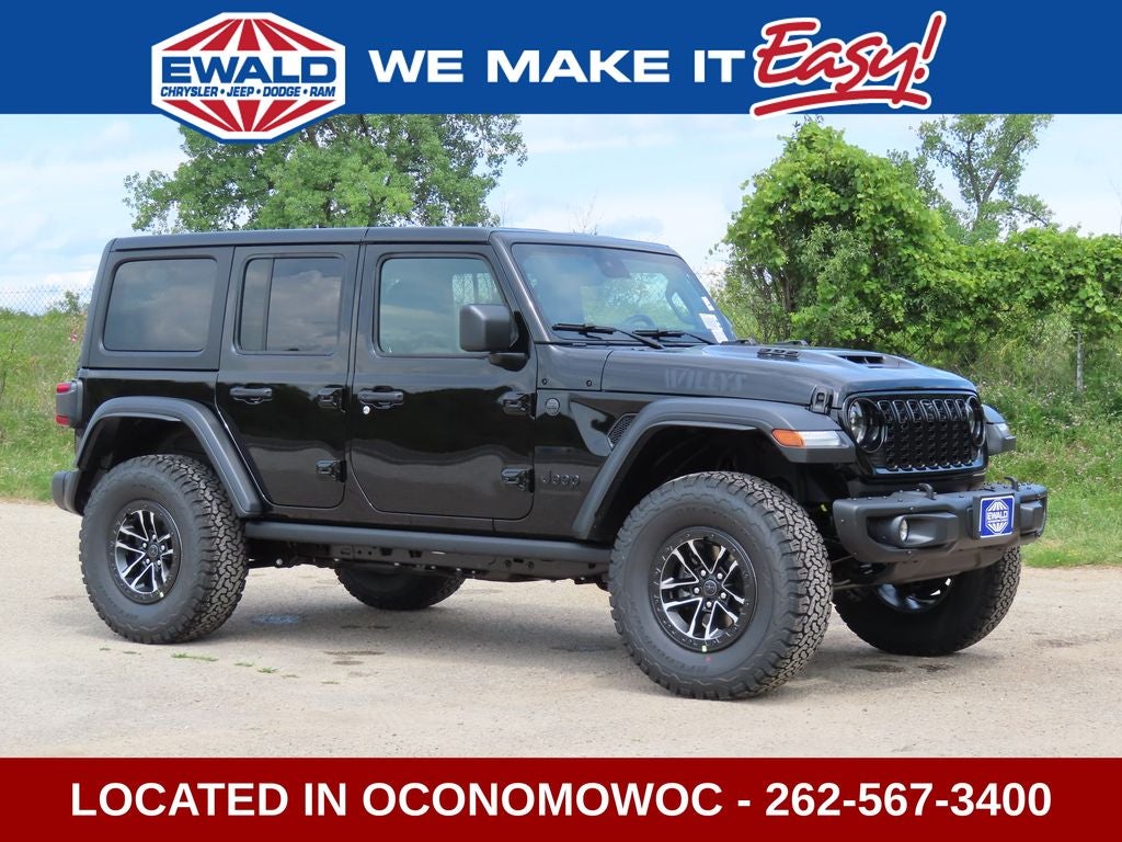 2026 Jeep Wrangler WRANGLER 4-DOOR MOAB 392 in Black Clear-Coat Exterior Paint — front three-quarter view