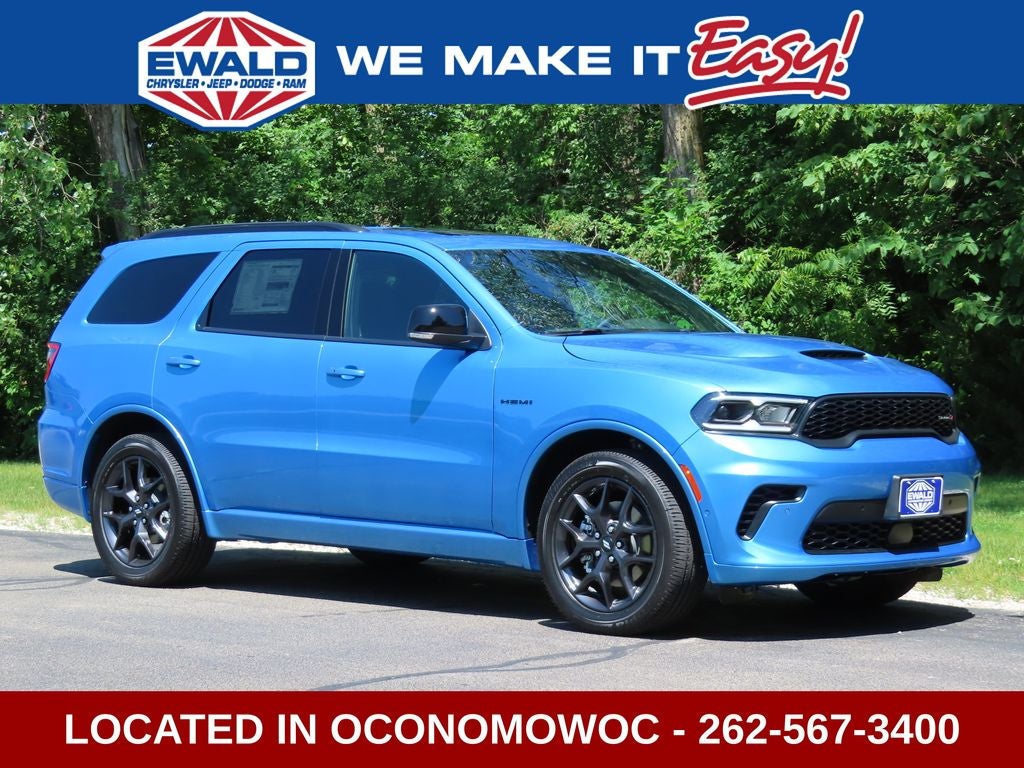 2026 Dodge Durango DURANGO GT PREMIUM AWD HEMI V8 in B5 Blue Exterior Paint — front three-quarter view