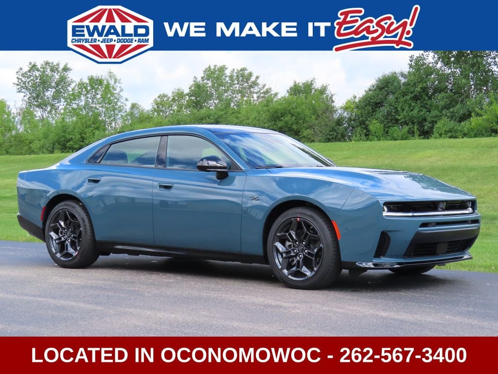 2026 Dodge Charger CHARGER R/T PLUS 4-DOOR AWD in Sub-Zero Exterior Paint — front three-quarter view