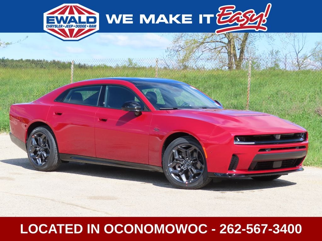 2026 Dodge Charger CHARGER R/T 4-DOOR AWD in Redeye Exterior Paint — front three-quarter view