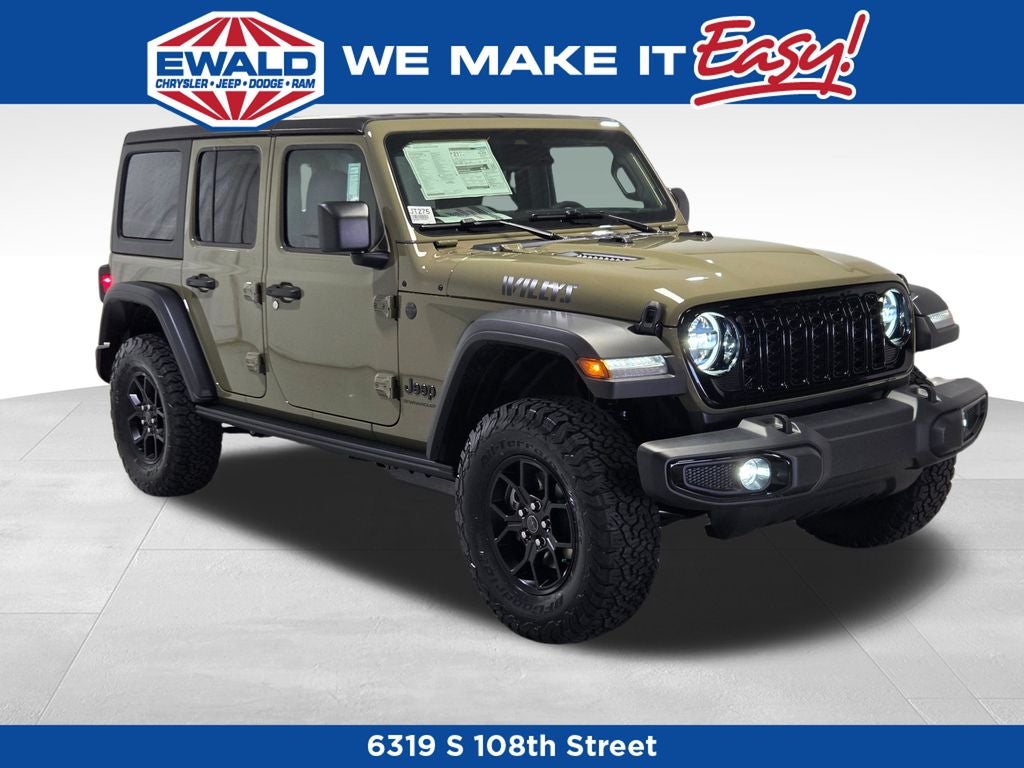 2026 Jeep Wrangler Willys in 41 Exterior Paint — front three-quarter view