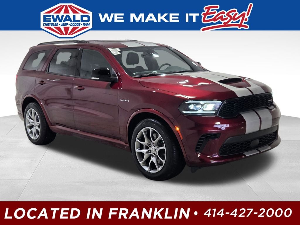 2026 Dodge Durango GT Premium HEMI V8 in Octane Red Pearl-Coat Exterior Paint — front three-quarter view
