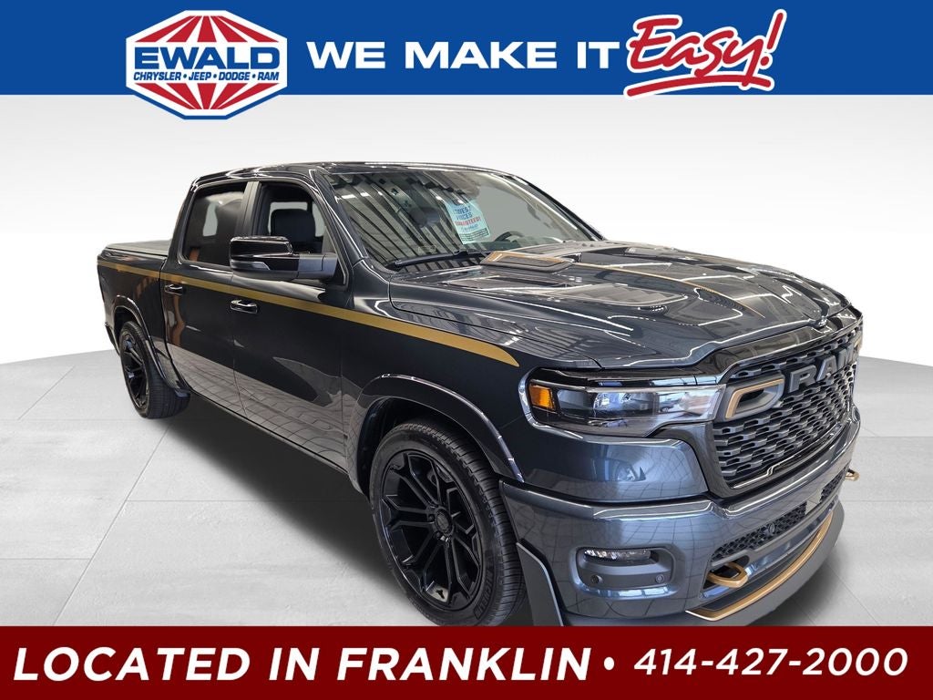2026 RAM 1500 Big Horn/Lone Star HEMI 650 Supercharger in Forged Blue Metallic Exterior Paint — front three-quarter view