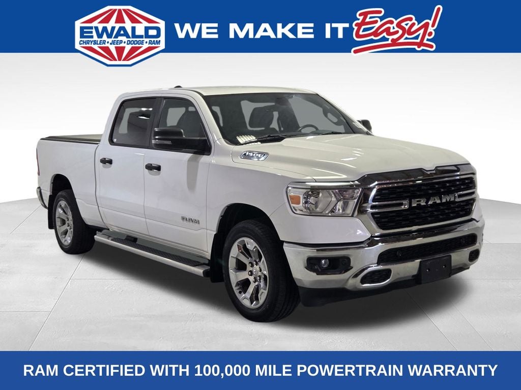 2023 RAM 1500 Big Horn/Lone Star in Bright White Clearcoat — front three-quarter view