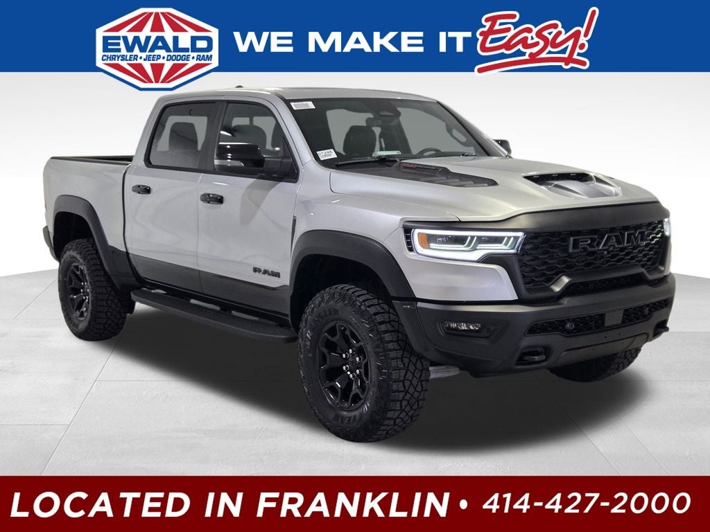 2026 RAM 1500 RHO in Silver Zynith Exterior Paint — front three-quarter view