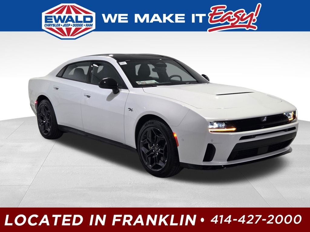 2026 Dodge Charger R/T in White Knuckle Exterior Paint — front three-quarter view