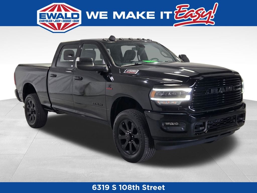 2021 RAM 2500 Big Horn in Diamond Black Crystal Pearlcoat — front three-quarter view
