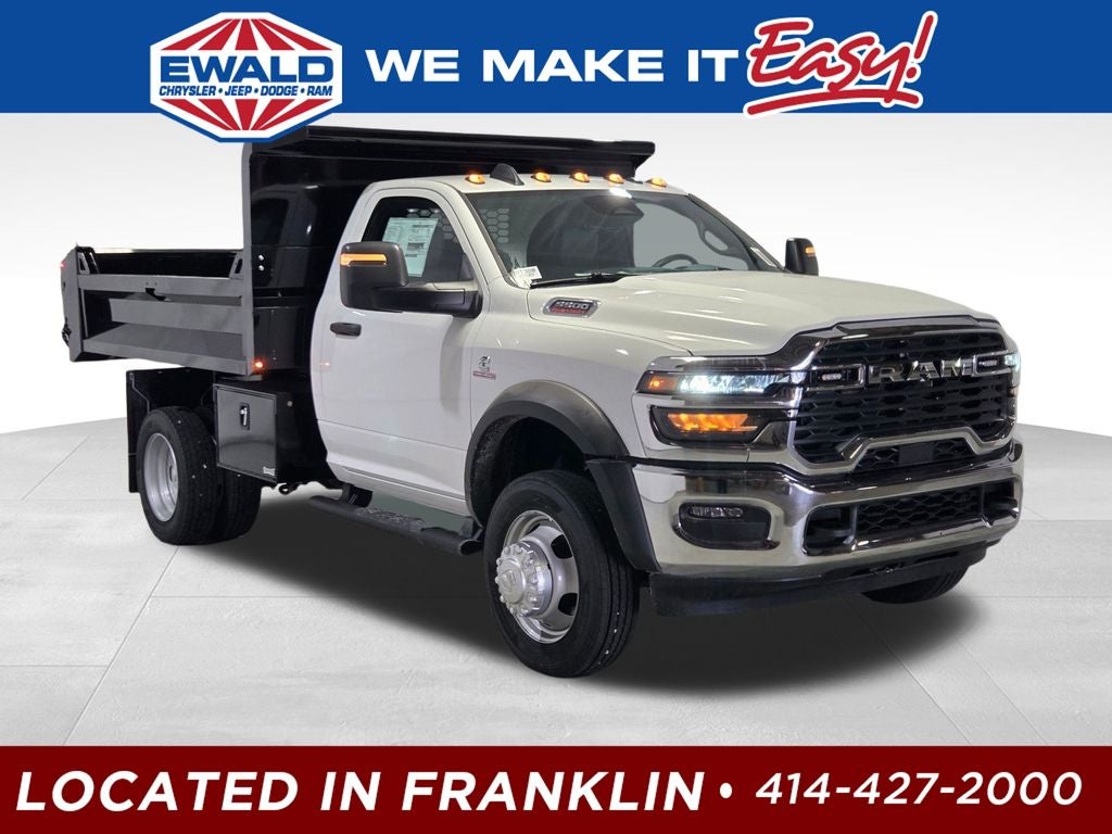 2026 RAM 5500HD Tradesman in Bright White Clear-Coat Exterior Paint — front three-quarter view