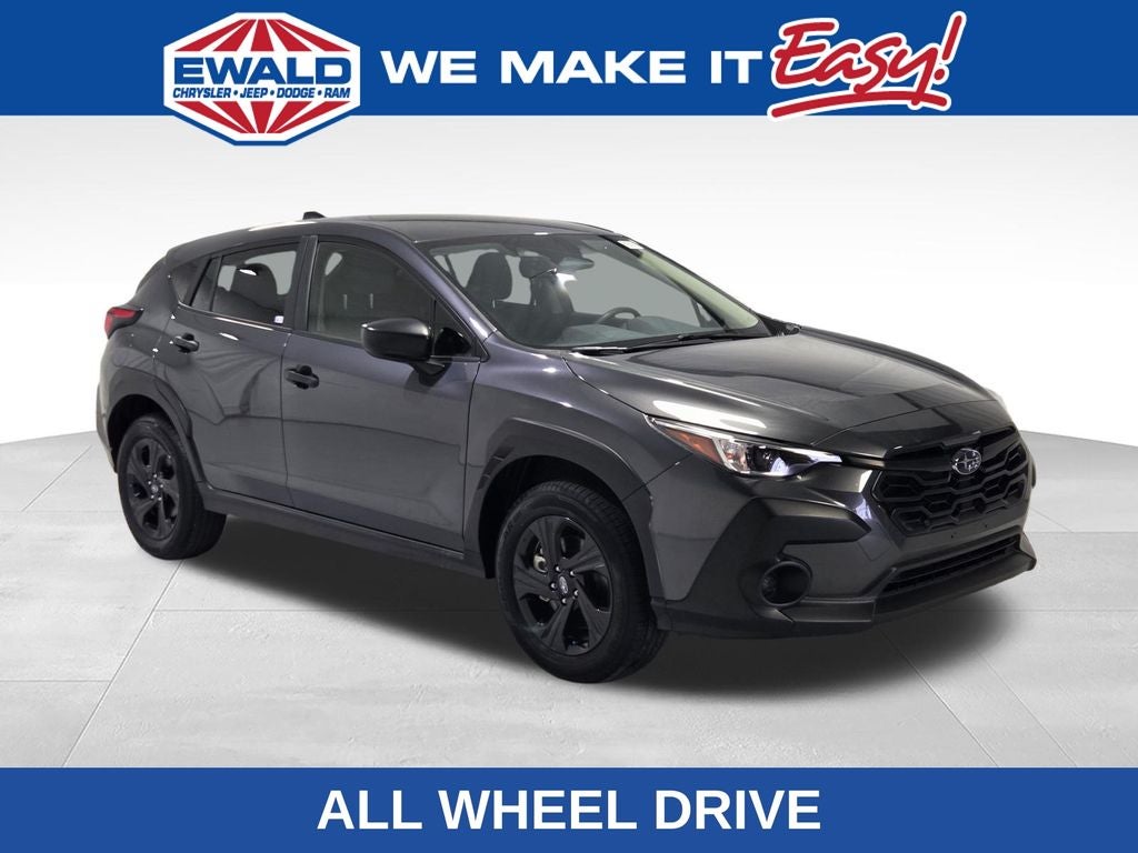 2024 Subaru Crosstrek Base in Magnetite Gray Metallic — front three-quarter view