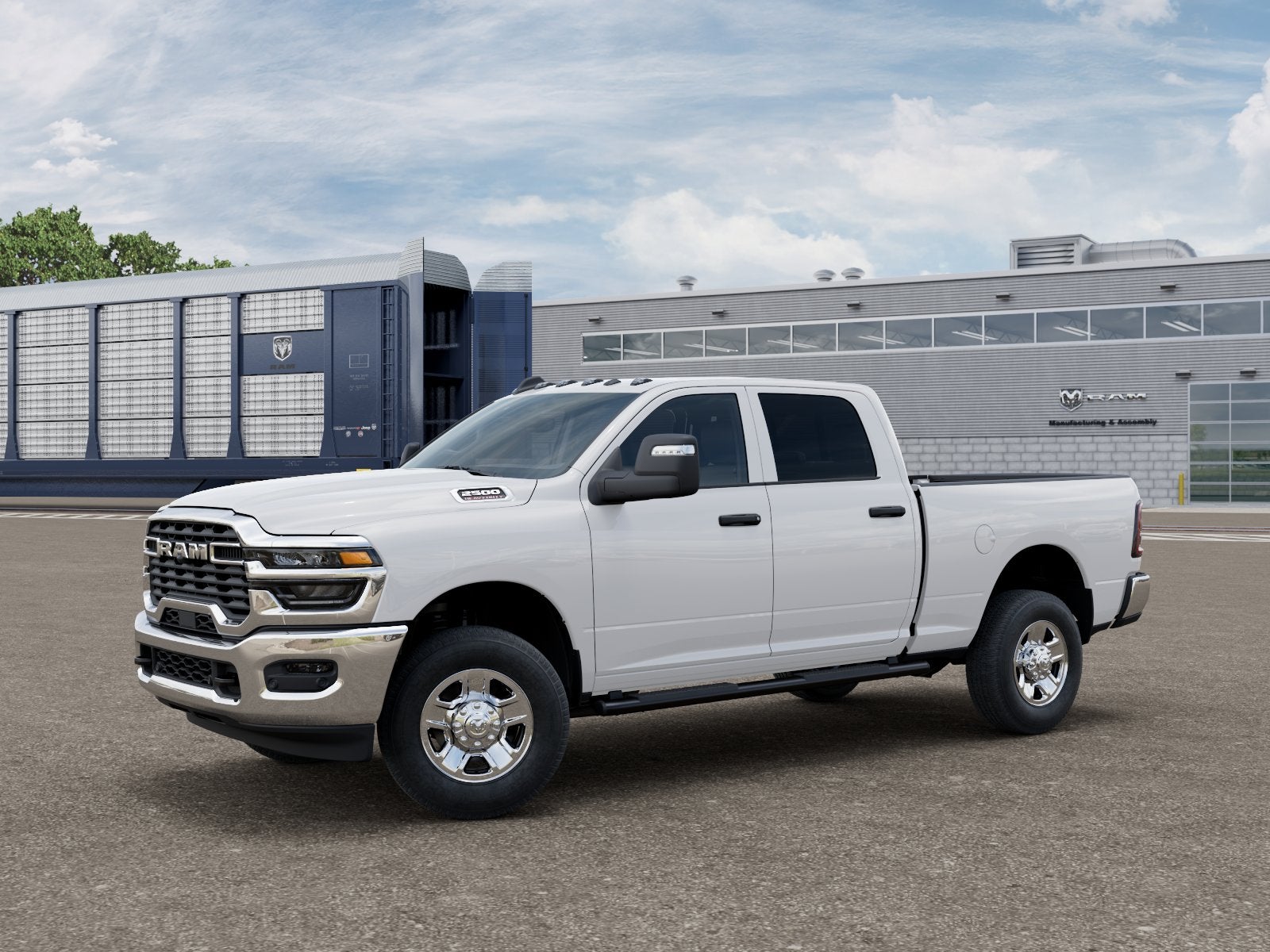 2026 RAM Ram 2500 RAM 2500 TRADESMAN CREW CAB 4X4 6'4' BOX in Bright White Clear-Coat Exterior Paint — front three-quarter view
