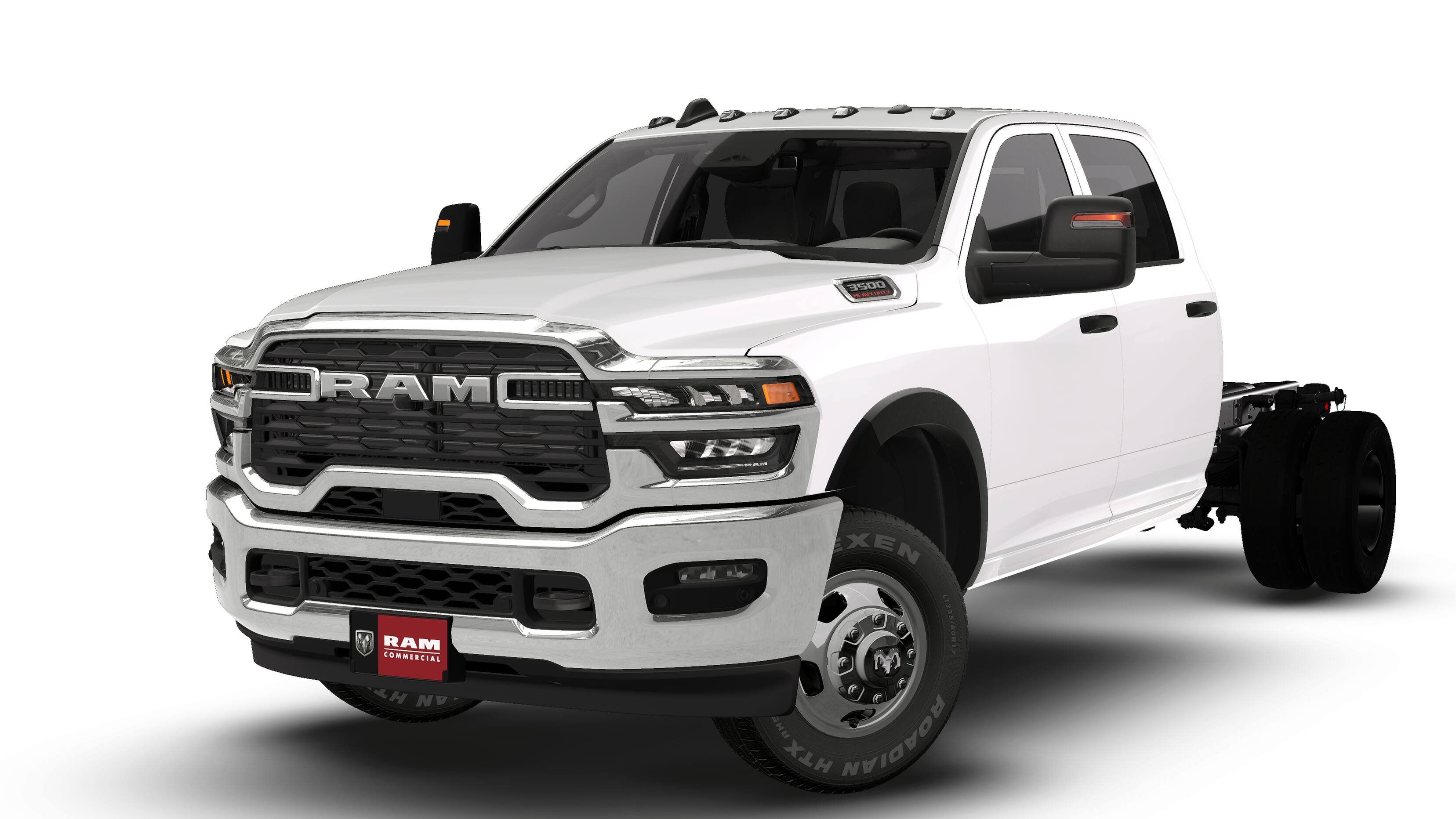 2026 RAM Ram 3500 Chassis Cab RAM 3500 TRADESMAN CREW CAB CHASSIS 4X4 60' CA in Bright White Clear-Coat Exterior Paint — front...